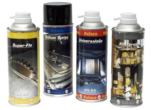 Spray-setti (Tartuntaöljy, Universaaliöljy, Super-Flo ja silikonispray)